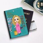 Personnalisé Just A Girl Who Loves Traveling Stylish Compact Passport Cover with Name Travel Trip Accessory Birthday Christmas Gift for Friends Family