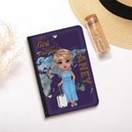 Personnalisé Just A Girl Who Loves Traveling Stylish Compact Passport Cover with Name Travel Trip Accessory Birthday Christmas Gift for Friends Family