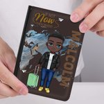 Personalised If Not Now Then When Portable Passport Cover with Name Travel Trip Accessory Birthday Christmas Gift for Friends Family