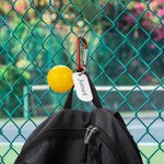 Personlig Pickleball Nøkkelring Bag Tag Clip Ryggsekk Tilbehør Dekorasjon med tekst Bursdagsgave til Pickleball-elsker