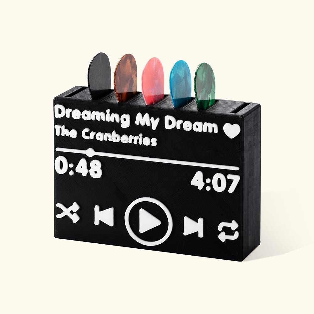 Personalisierte Music Player Design Gitarre Pick Holder Geschenk für Gitarrenspieler Musiker Geburtstag Geschenkidee