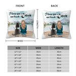 Personalized I Love You To The Moon And Back Mountain and River Throw Pillow Cover Birthday Christmas Gift for Dog Lovers