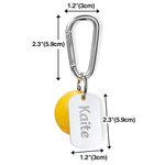 Personlig Pickleball Nøkkelring Bag Tag Clip Ryggsekk Tilbehør Dekorasjon med tekst Bursdagsgave til Pickleball-elsker