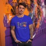 Maglietta personalizzata dello scheletro danzante della zucca Scheletro di Halloween Riunione di famiglia a maniche corte Tee di Halloween Regalo di festa per la famiglia