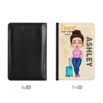 Personalised Travel Is My Therapy Portable Passport Cover with Name Travel Trip Accessory Gift for Friends Family