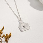 Personalisierte Kuh-Vieh-Tag Halskette Initial Logo Anhänger Halskette Cowgirl Cowboy-Schmuck Geburtstagsgeschenk für Kuh-Liebhaber