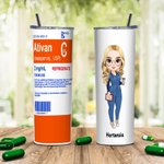 Personalizzato 20 oz infermiere Food Grade Skinny Tumbler tazza in acciaio inox riutilizzabile bottiglia d'acqua regalo per il personale medico inferm