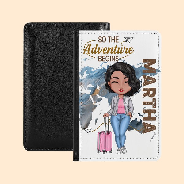 Funda para pasaporte portátil personalizada con nombre Accesorio de viaje Cumpleaños Regalo de Navidad para amigos Familia