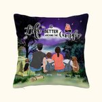 Personalizzato Life Is Better Around The Campfire Family Throw Pillow Cover Anniversary Gift Valentine's Day Gift Home Sofa Bedroom Decoration
