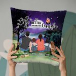 Personalizzato Life Is Better Around The Campfire Family Throw Pillow Cover Anniversary Gift Valentine's Day Gift Home Sofa Bedroom Decoration