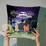 Personalizzato Dormiamo sotto le stelle campeggio famiglia cuscino copertina Anniversario Regalo di compleanno