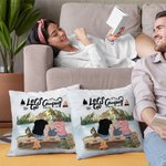 Gepersonaliseerde Let's Go Camping familie kussenhoes voor thuis decoratie verjaardagscadeau verjaardagscadeau