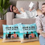 Personalizzato mare La casa è dove la parcheggiamo Famiglia cuscino copertina Natale compleanno regalo