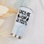 Personalizzato Home is Where We Park It 30oz Camping Tumbler curvo Famiglia Campeggio per San Valentino Regalo di Natale