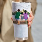 Personlig campingpartner för livet böjd tumbler Campingälskare Present till familjen par