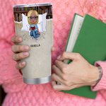 Gepersonaliseerde Just A Girl Who Loves Books 30oz Tumbler Verjaardag Kerstmis Leescadeau voor Zus Vriendin Boekenliefhebber