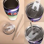 Personalizzato Making Memories One Campsite At A Time Bicchiere curvo da 30 oz con cane Regalo di Natale per la famiglia