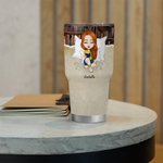 Gepersonaliseerde Just A Girl Who Loves Books 30oz Tumbler Verjaardag Kerstmis Leescadeau voor Zus Vriendin Boekenliefhebber