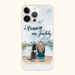 Personalisierte Leben ist besser mit Fell Baby Möwe Telefon Fall Geburtstag Geschenk für Hundeliebhaber