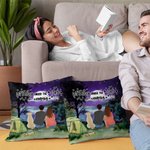Personalizzato Dormiamo sotto le stelle campeggio famiglia cuscino copertina Anniversario Regalo di compleanno