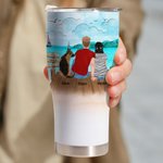 Personalizzato Dormiamo Sotto Le Stelle Campeggio Tumbler Curvo Ringraziamento Regalo di Natale per la famiglia
