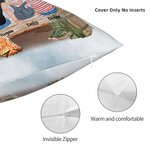 Gepersonaliseerde Let's Go Camping familie kussenhoes voor thuis decoratie verjaardagscadeau verjaardagscadeau