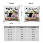 Gepersonaliseerde Let's Go Camping familie kussenhoes voor thuis decoratie verjaardagscadeau verjaardagscadeau