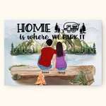 Personalized Mountain Campfire Camping Frameless Painting Wall Decoration Gift for Family Camping Lover