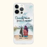 Etui de téléphone transparent personnalisé Once By My Side Forever In My Heart Cadeau de Noël Anniversaire Cadeau commémoratif pour les amoureux des a
