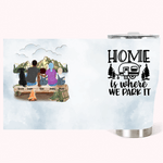 Personalizzato Home is Where We Park It 30oz Camping Tumbler curvo Famiglia Campeggio per San Valentino Regalo di Natale