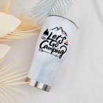 Personalized Let's Go Camping Family Camping Curved Tumbler Anniversary Birthday Gift  for Family