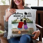 Personalized Family Making Memories One Campsite At A Time Throw Pillow Cover Birthday Christmas Gift for Camping Lover Couple