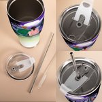 Personalized Let's Go Camping Curved Tumbler  with Dogs Family Camping Christmas Gift