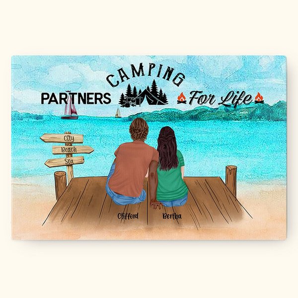 Personalizzato Romantico Camping Life Pittura senza cornice Regalo di San Valentino per la coppia