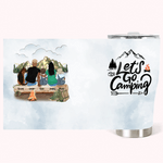 Personalized Let's Go Camping Family Camping Curved Tumbler Anniversary Birthday Gift  for Family