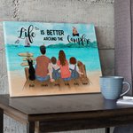 La vida es mejor alrededor de la hoguera personalizada Pintura sin marco Regalo de inauguración de la casa para los amantes del camping