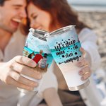 Personalizzato Dormiamo Sotto Le Stelle Campeggio Tumbler Curvo Ringraziamento Regalo di Natale per la famiglia
