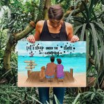 Peinture murale sur toile de camping avec étoiles de mer personnalisée Cadeau de pendaison de crémaillère pour la famille et les amateurs de camping