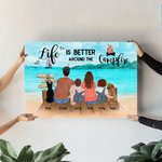 La vida es mejor alrededor de la hoguera personalizada Pintura sin marco Regalo de inauguración de la casa para los amantes del camping