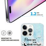 Personalisierte Ich liebe dich zum Mond und zurück Telefon Fall Geschenk für Hundeliebhaber