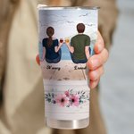 Personalizzato Insieme dal 2020 Coppia seduta in riva al lago Bicchiere curvo con cannuccia Anniversario Regalo di San Valentino per la coppia