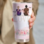 Personlig Jag träffade dig Jag gillar dig Jag älskar dig Par som sitter på kärleksstol Böjd tumbler med sugrör Jubileum Alla hjärtans dag Gåva till par 3