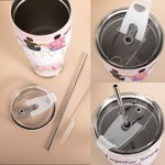 Personalized Together Since 2020 Couple Sitting on Love Chair Curved Tumbler with Straw Anniversary Valentine's Day Gift for Couple