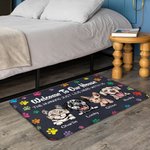 Personlig Velkommen til mitt hus Menneskene bor bare her med meg Dørmatte Gave til hundeelskere Katteelskere Home Essentials