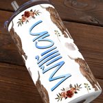 Personalisierte Hochland Kuh Blume Lebensmittelqualität Edelstahl 12oz Sippy Cup Kleinkind Getränk Tasse Tumbler Weihnachten Geburtstag Geschenk für K