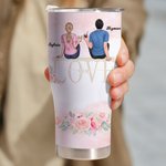 Gepersonaliseerde Jij en Ik We Hebben Dit Paar Zittend Op Een Liefdesstoel Gebogen Tumbler met Rietje Verjaardagscadeau voor Paar