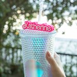 Personalized 3D Printed Name Straw Topper Pink Style Straw Decoration Fits for Stanley Tumbler Set of 2 Party Favors for Doll Fashion Lovers
