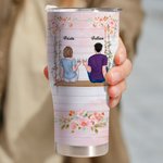 Personlig Annoying Each Other Since 2019 Par som sitter på blomstersvinge buet tumbler med halm jubileum Valentinsdag gave til par 3