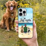 Personalized to Be with Each Other on The Beach Phone Case Gift for Dog Lovers Stable