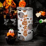 Gobelet 450ml Personnalisé avec Nom Style Fantômes Mignons Gobelet avec Couvercle Étanche Cadeau Halloween pour Enfant